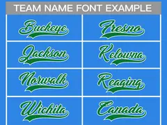 Classic Style Hockey Jersey Powder Blue Kelly Green-White 3
