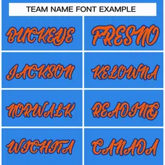Classic Style Hockey Jersey Powder Blue Orange-Royal 3