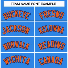 Classic Style Hockey Jersey Powder Blue Orange-Royal 3