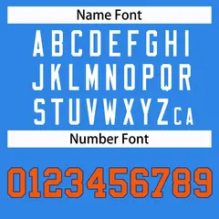 Classic Style Hockey Jersey Powder Blue Orange-Royal 4