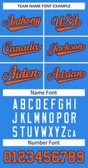 Classic Style Hockey Jersey Powder Blue Orange-Royal 3