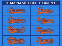 Classic Style Hockey Jersey Powder Blue Orange-Royal 3