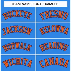 Classic Style Hockey Jersey Powder Blue Orange-Royal 3