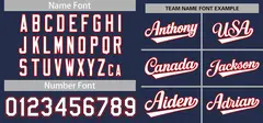 Classic Style Navy White-Red Baseball Jersey 3