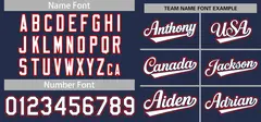 Classic Style Navy White-Red Baseball Jersey 3