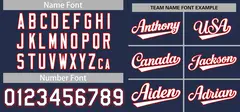 Classic Style Navy White-Red Baseball Jersey 4