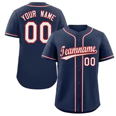 Classic Style Navy White-Red Baseball Jersey