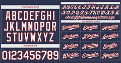 Classic Style Navy White-Red Baseball Jersey 3