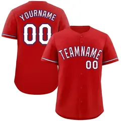 Classic Style Red White-Navy Baseball Jersey 1
