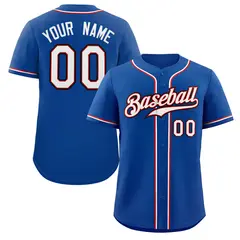 Classic Style Royal White-Black Baseball Jersey
