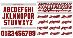 Classic Style White Red-Black Baseball Jersey 3