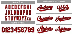 Classic Style White Red-Black Baseball Jersey 3