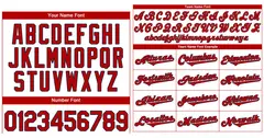 Classic Style White Red-Navy Baseball Jersey 3
