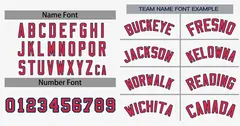 Classic Style White Red-Navy Baseball Jersey 3