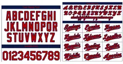 Classic Style White Red-Navy Baseball Jersey 3