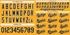 Classic Style Yellow Black-White Baseball Jersey 3