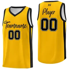 Classic Yellow Black Basketball Jersey