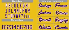 Classic Yellow Purple-White Heal Basketball Jersey Set 4