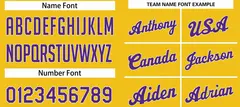 Classic Yellow Purple-White Team Basketball Jersey 4
