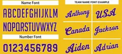 Classic Yellow Purple-White Team Basketball Jersey 4