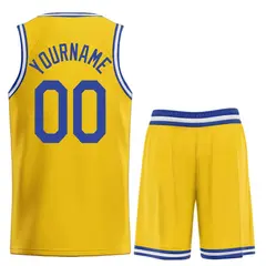 Classic Yellow Royal Heal Sports Basketball Jersey Set 2