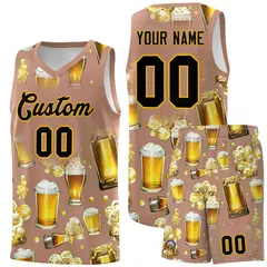 Coffee National Beer Day Beer Bubble Basketball Jersey