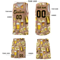 Coffee National Beer Day Beer Bubble Basketball Jersey 3