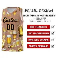 Coffee National Beer Day Beer Bubble Basketball Jersey 5