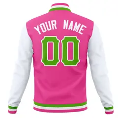 Cotton Blend Full-Snap Varsity Letterman Baseball Jacket 54