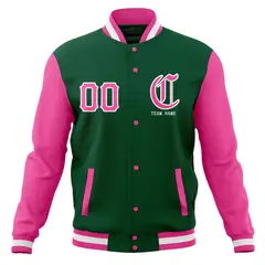 Cotton Blend Full-Snap Varsity Letterman Baseball Jacket 21