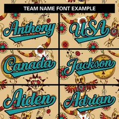 Cream 3D Graffiti Pattern Authentic Baseball Jersey 3