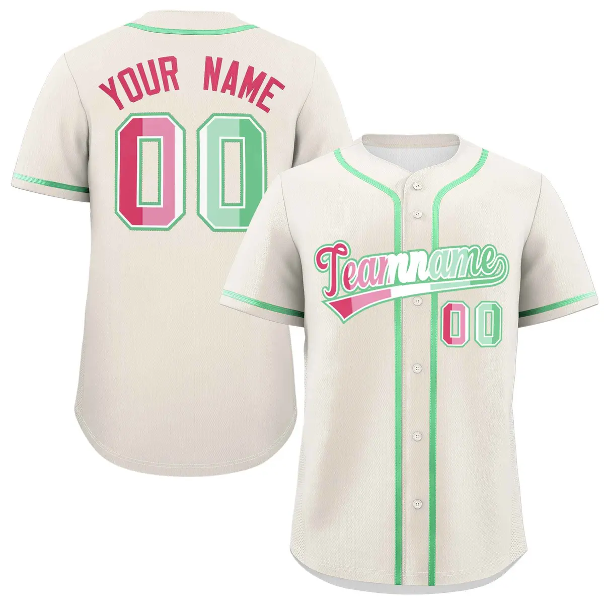 Cream Abrosexual Pride Month Baseball Jersey