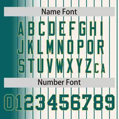Cream Aqua Gradient Pinstripe Varsity Full-Snap Letterman Jacket 4