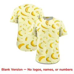Cream Banana Graffiti Pattern Fashion Baseball Jersey 7