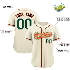 Cream Baseball Jersey 2