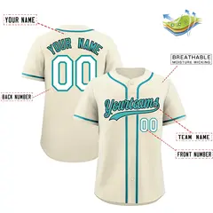 Cream Baseball Jersey 2