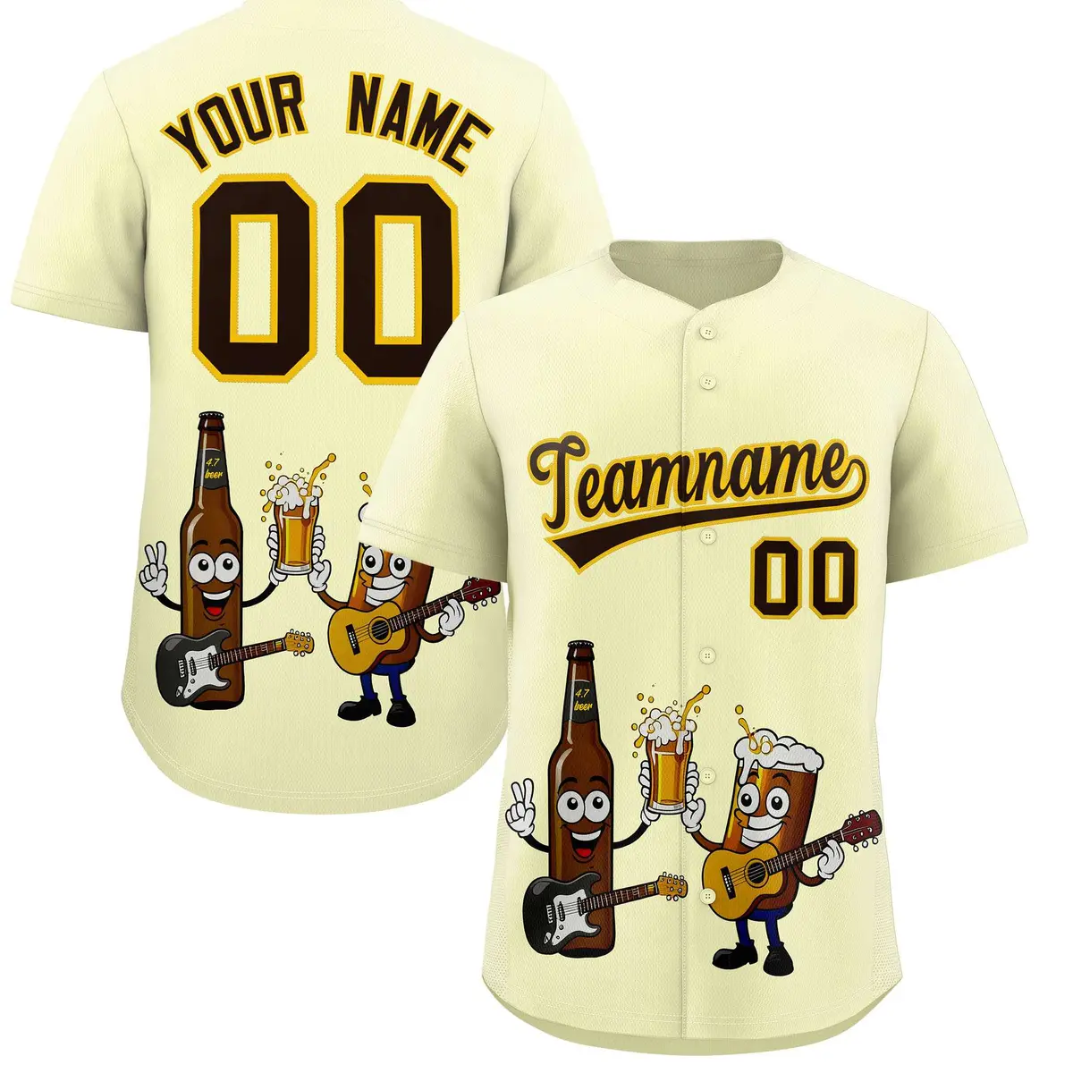 Cream Beer Day Parties Baseball Jersey