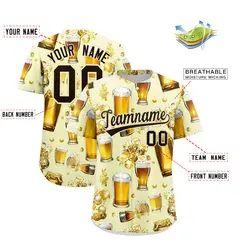 Cream Beer Day Parties Baseball Jersey 3