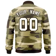 Cream Black Camo Varsity Full-Zip Letterman Bomber Jacket 4