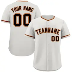 Cream Black-Old Gold Authentic Classic Baseball Jersey 1