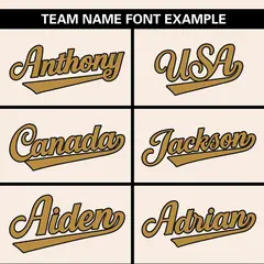 Cream Black-Old Gold Color Block Two-Button Softball Jersey 4