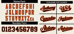 Cream Black-Orange Stripe Raglan Baseball Jersey 3