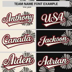 Cream Black Split Flower Graffiti Authentic Baseball Jersey 3