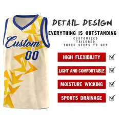 Cream Boomerang Pattern Basketball Jersey 2