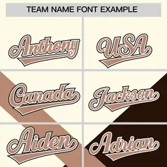 Cream Brown Raglan Varsity Full-Snap Letterman Baseball Jacket 3