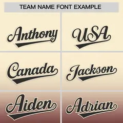 Cream Burgundy Gradient Authentic Fashion Baseball Jersey 3