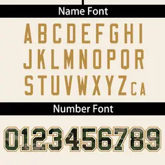 Cream Camo Font Authentic Baseball Jersey 4