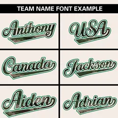 Cream Camo Font Authentic Baseball Jersey 3