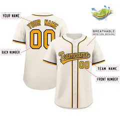 Cream Classic Authentic Baseball Jersey 2