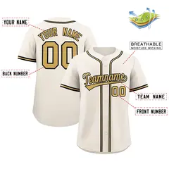 Cream Classic Authentic Baseball Jersey 2